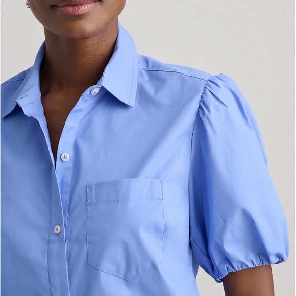 Women Untuckit Stretch Cotton Short-Sleeve Gail Shirt size 12 new - Picture 3 of 10